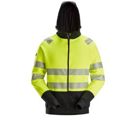 2839 Sudadera con capucha y cremallera completa de alta visibilidad clase 2 amarillo-negro