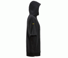 2850 Sudadera holgada con capucha, manga corta y logotipo negra