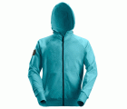 2880 Sudadera con capucha, cremallera completa y logo 3D azul turquesa