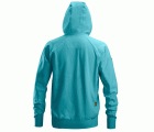 2880 Sudadera con capucha, cremallera completa y logo 3D azul turquesa