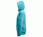 2880 Sudadera con capucha, cremallera completa y logo 3D azul turquesa