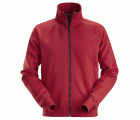 2886 Sudadera tipo chaqueta con cremallera completa rojo chili