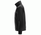 2887 Sudadera tipo chaqueta con cremallera completa y logotipo negra