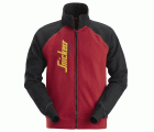 2887 Sudadera tipo chaqueta con cremallera completa y logotipo rojo chili/ negro