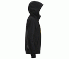 2888 Sudadera con capucha, cremallera completa y logotipo negra