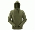 2890 Sudadera con capucha y cremallera completa AllroundWork verde khaki