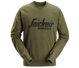 2892 Sudadera con logo verde khaki