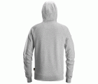 2894 Sudadera con capucha y logo gris jaspeado