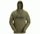 2894 Sudadera con capucha y logo verde khaki