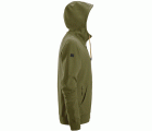 2895 Sudadera con capucha, cremallera completa y logo verde khaki