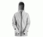 2897 Sudadera mujer con capucha y cremallera completa AllroundWork gris jaspeado