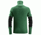 2905 Jersey lana ½ cremallera verde forestal