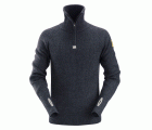 2905 Jersey de lana con media cremallera azul marino