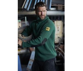 2905 Jersey lana ½ cremallera verde forestal