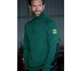 2905 Jersey lana ½ cremallera verde forestal