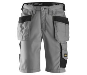 Pantalones cortos de trabajo bolsillos flotantes Rip-Stop 3023 Gris / Negro