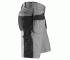 3023 Pantalones cortos de trabajo Rip-Stop con bolsillos flotantes gris/ negro