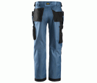 3212 Pantalones largos de trabajo DuraTwill bolsillos flotantes Azul oceano / Negro