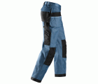 Pantalones largos de trabajo DuraTwill bolsillos flotantes 3212 Azul oceano / Negro