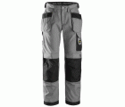 Pantalones largos de trabajo Rip-Stop bolsillos flotantes 3213 Gris / Negro