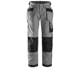 Pantalones largos de trabajo Rip-Stop bolsillos flotantes 3213 Gris / Negro