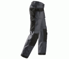 Pantalones largos de trabajo Rip-Stop bolsillos flotantes 3213 Gris acero / Negro