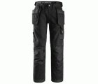 Pantalones largos de trabajo Canvas+ bolsillos flotantes 3214 Negro