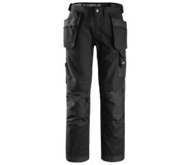 Pantalones largos de trabajo Canvas+ bolsillos flotantes 3214 Negro