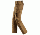 3214 Pantalones largos de trabajo con bolsillos flotantes Canvas+ marron