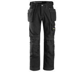 Pantalones largos de trabajo algodón Comfort bolsillos flotantes 3215 Negro