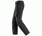 3215 Pantalones largos de trabajo algodón Comfort bolsillos flotantes Negro