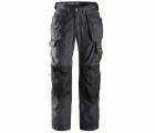 Pantalones largos de solador Rip-Stop bolsillos flotantes 3223 Gris acero / Negro