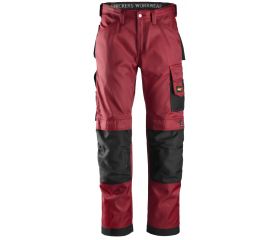 3312 Pantalones largos de trabajo DuraTwill rojo-negro talla 46