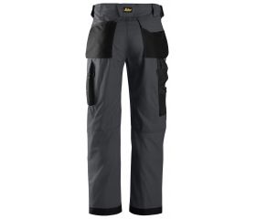 3314 Pantalones largos de trabajo Canvas+ Gris acero / Negro