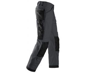 3314 Pantalones largos de trabajo Canvas+ Gris acero / Negro
