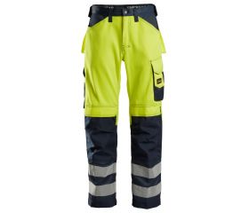 3333 Pantalones largos de trabajo de alta visibilidad clase 2 amarillo-azul marino