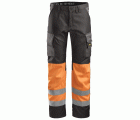 3833 Pantalón largo de alta visibilidad clase 1 gris antracita/ naranja