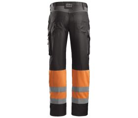 3833 Pantalón largo de alta visibilidad clase 1 gris antracita/ naranja