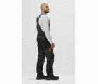 6051 Pantalones elásticos con peto y tirantes AllroundWork blanco-negro