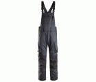 6051 Pantalones elásticos con peto y tirantes AllroundWork gris acero-negro