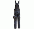 6051 Pantalones elásticos con peto y tirantes AllroundWork azul marino-negro