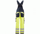 6060 Pantalones con peto y tirantes de alta visibilidad clase 2 ProtecWork amarillo-azul marino