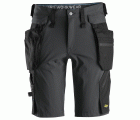 6108 Pantalones cortos de trabajo LiteWork con bolsillos flotantes desmontables gris acero/ negro