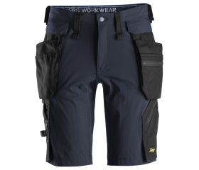 Pantalones cortos de trabajo bolsillos flotantes desmontables LiteWork 6108 Azul Marino/Negro