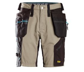 6110 Pantalones cortos de trabajo LiteWork 37.5® con bolsillos flotantes beige/ negro