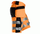 6135 Pantalones cortos de trabajo elásticos de alta visibilidad clase 1 con bolsillos flotantes naranja-negro