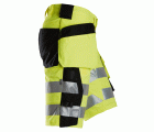 6135 Pantalones cortos de trabajo elásticos de alta visibilidad clase 1 con bolsillos flotantes amarillo-negro