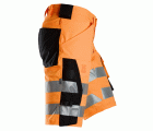 6136 Pantalones cortos de trabajo elásticos de alta visibilidad clase 1 naranja-negro