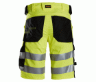 6136 Pantalones cortos de trabajo elásticos de alta visibilidad clase 1 amarillo-negro