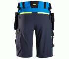 6140 Pantalones cortos de trabajo elásticos FlexiWork Softshell con bolsillos flotantes azul/ azul marino